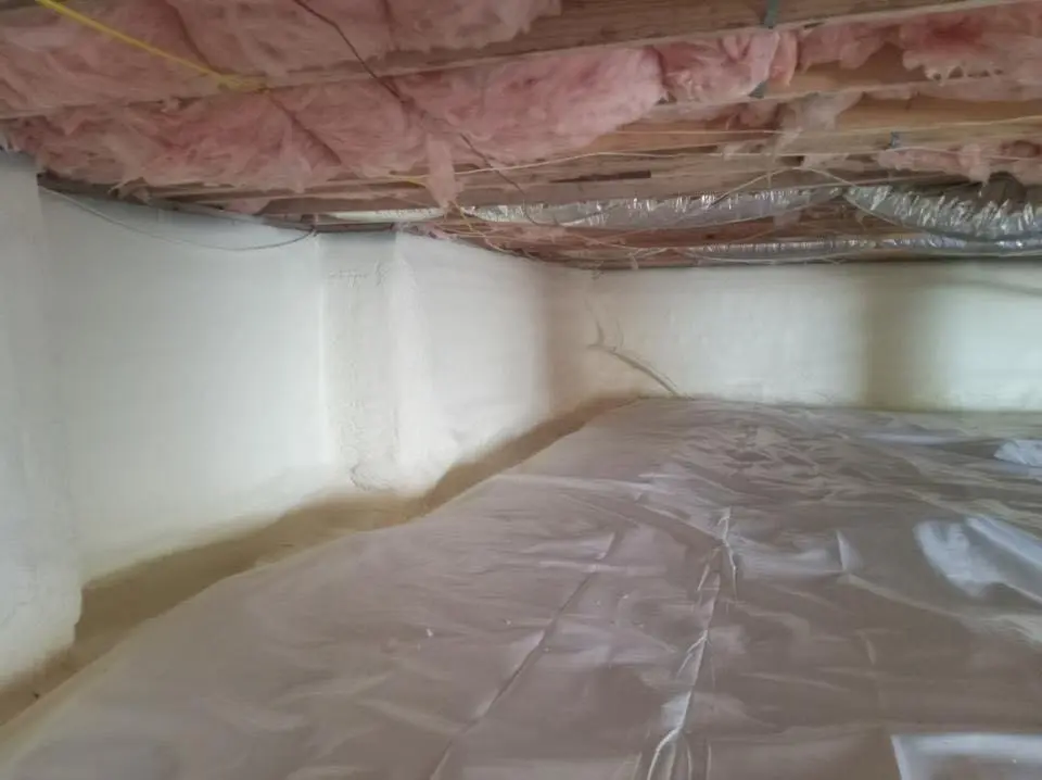 Crawl space encapsulation with closed-cell spray foam for Roof Maintenance in Easley